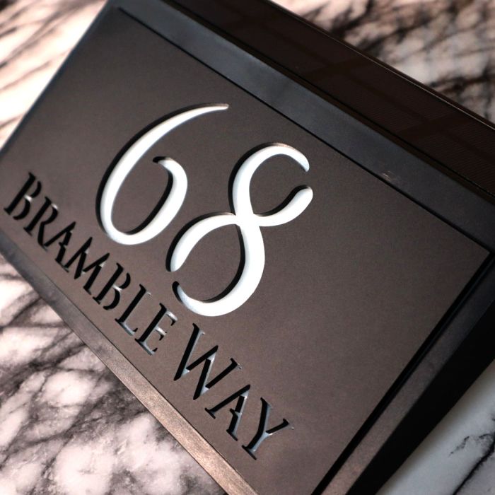 Luxurious Regal Solar LED House Sign