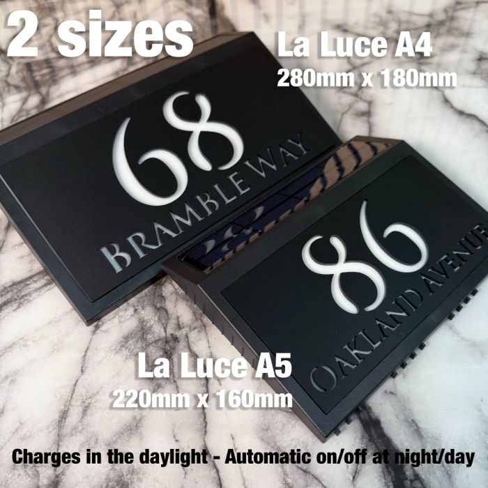 Luxurious Regal Solar LED House Sign
