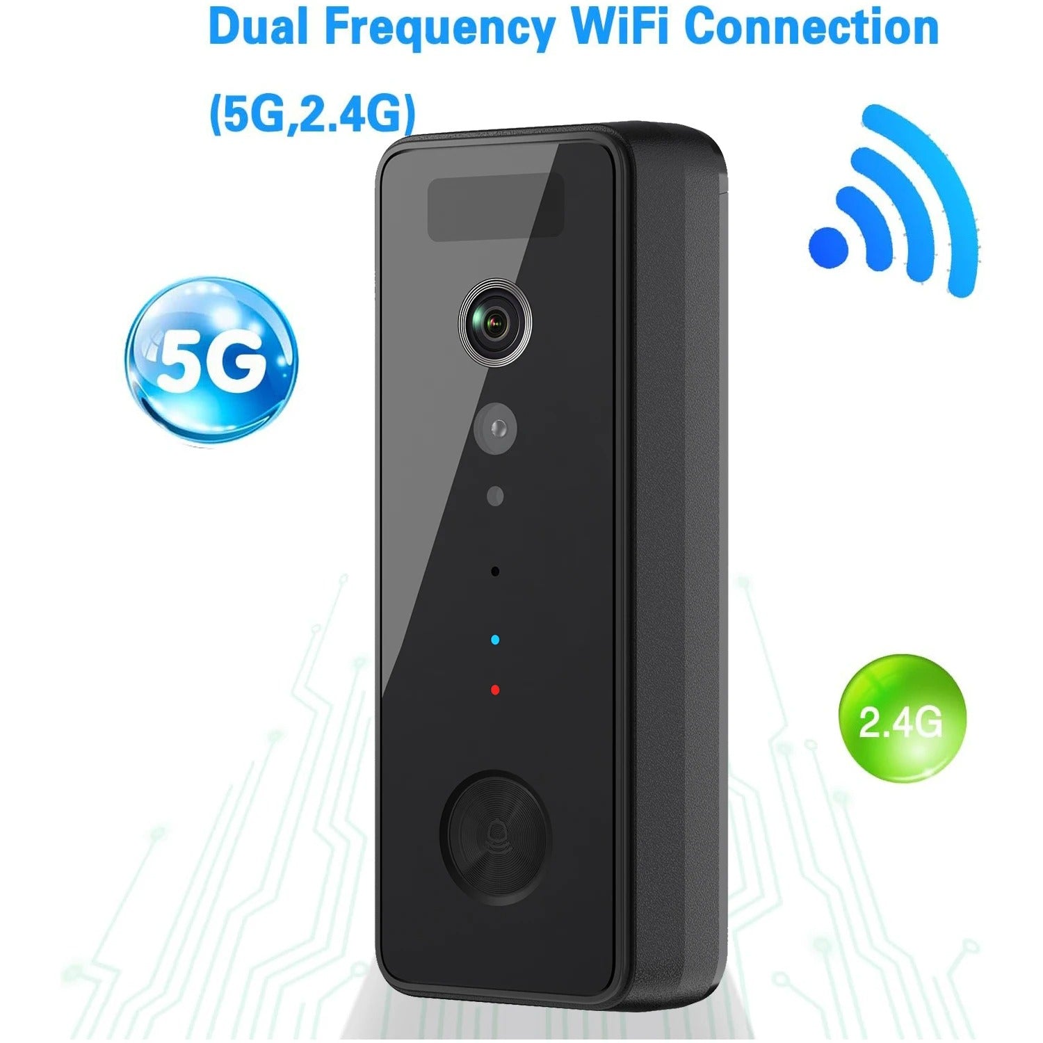 NEW Wireless 1080P Video Dual Band Doorbell - 5G & 2.4G Wifi