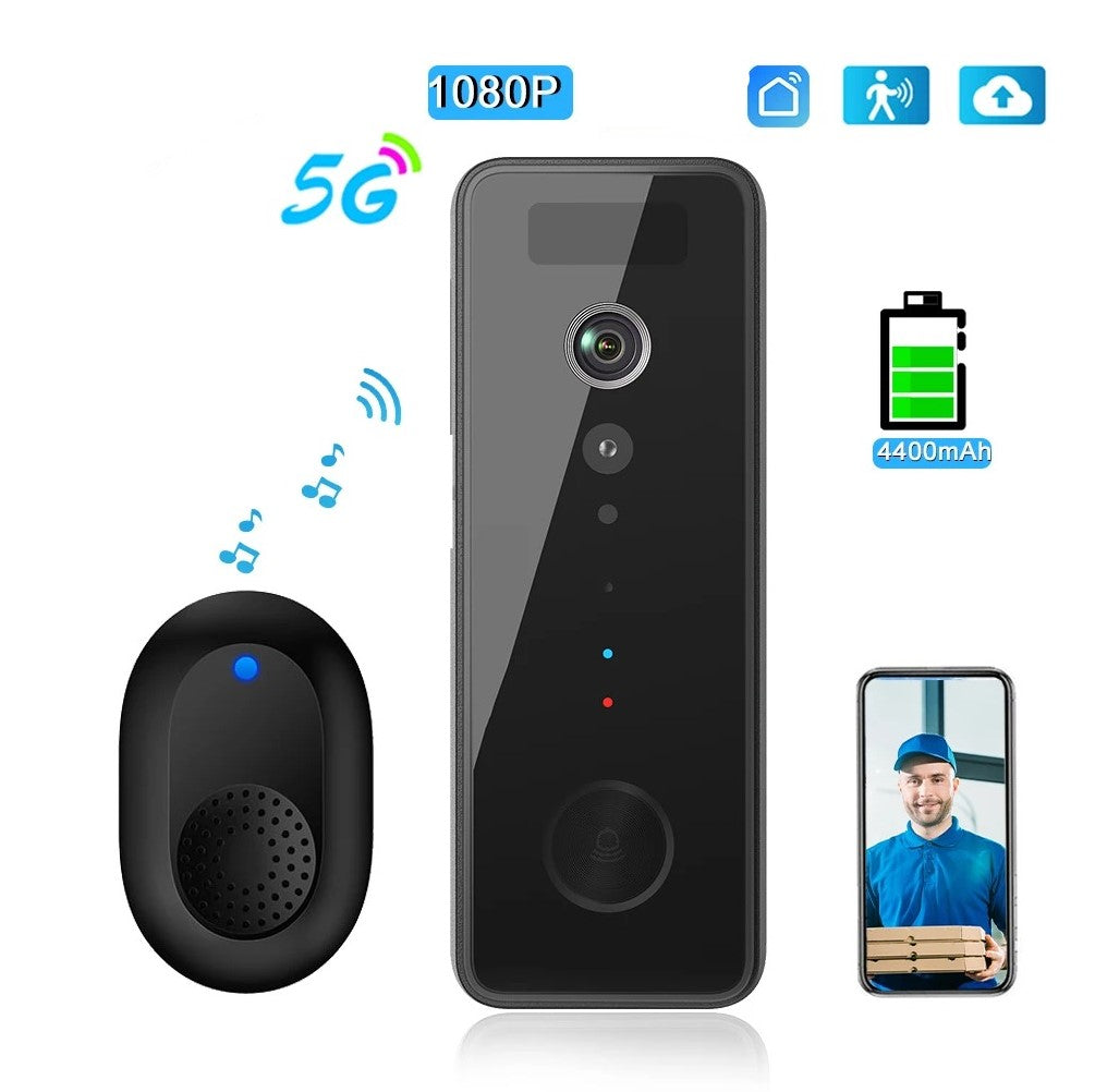 NEW Wireless 1080P Video Dual Band Doorbell - 5G & 2.4G Wifi