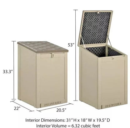 Large Waterproof Outdoor Delivery Box with Lid