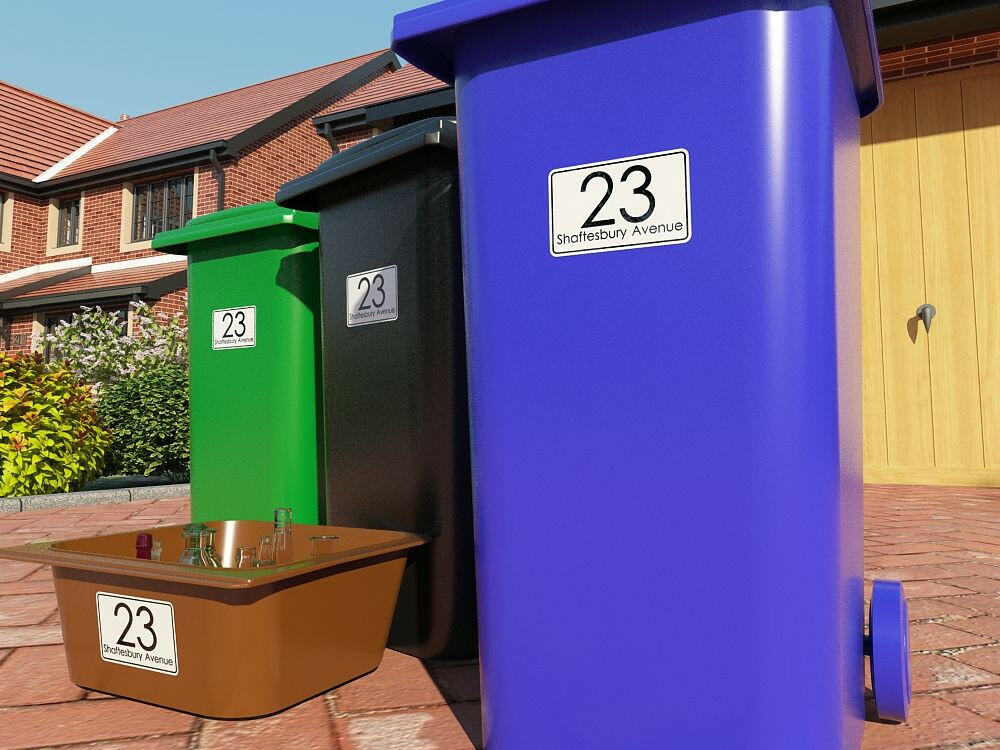 Matching Royal Bin Numbers (Pack Of 4)