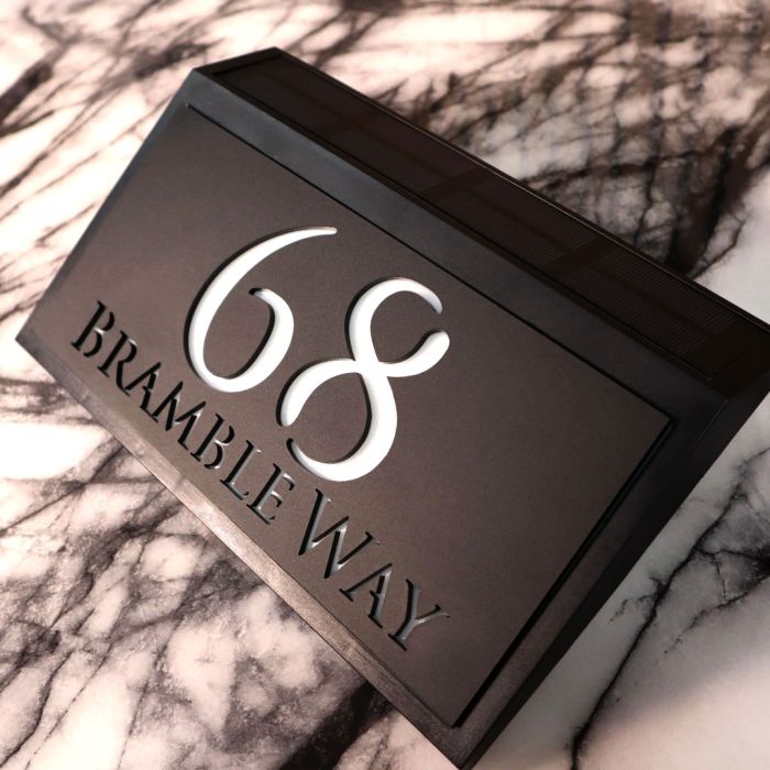 Luxurious Regal Solar LED House Sign